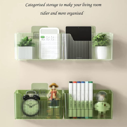 Set of 2 Wall Mounted Storage Organizer Bins