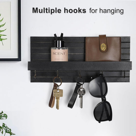 Key Holder for Wall with Shelf